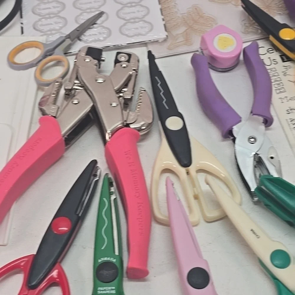 Crafting Lot Creative Scrapbook Punches Corner Wavy Cutters‎ Foil Scissors More